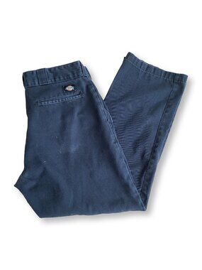Dickies Flat Front Straight Leg Black Utility Workwear Women's Pants (6)